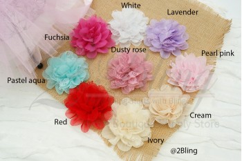 Crinkle Dahlia & Lace (8cm), Pack of 2